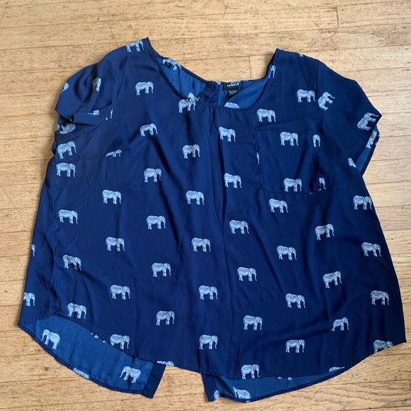 torrid Tops - Torrid women’s 4X elephant blouse button up the back